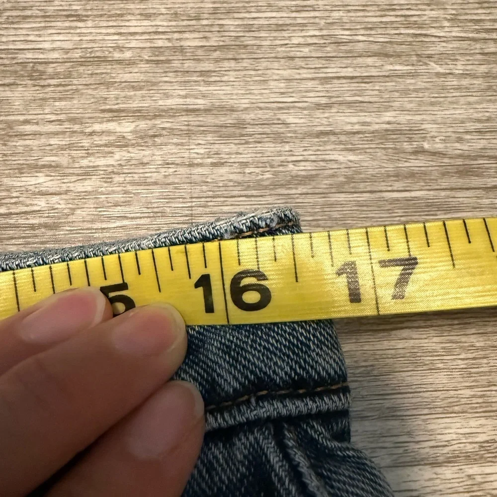 L.E.I Denim A-Line Medium Wash Mini Skirt